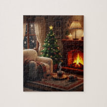 Ambiente navideño acogedor, en estilo tejido