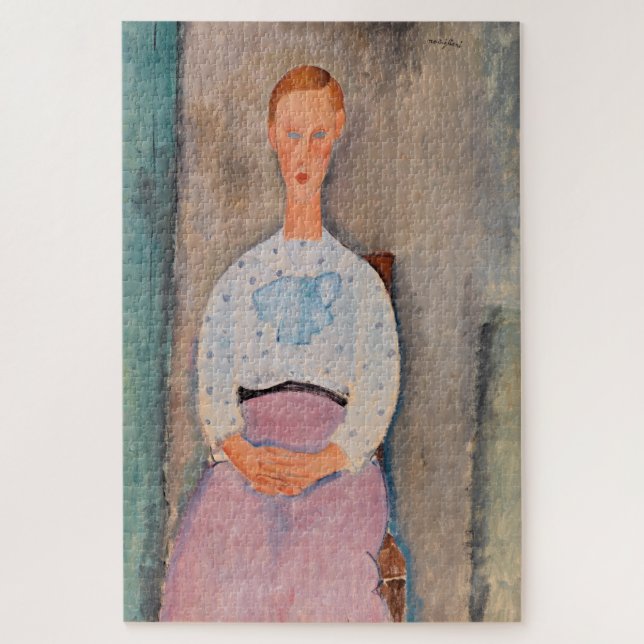 Puzzle Amedeo Modigliani - Chica con una blusa polka-dot (Vertical)