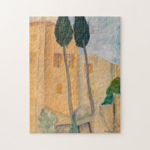 Amedeo Modigliani - Cypreses y casas en Cagnes