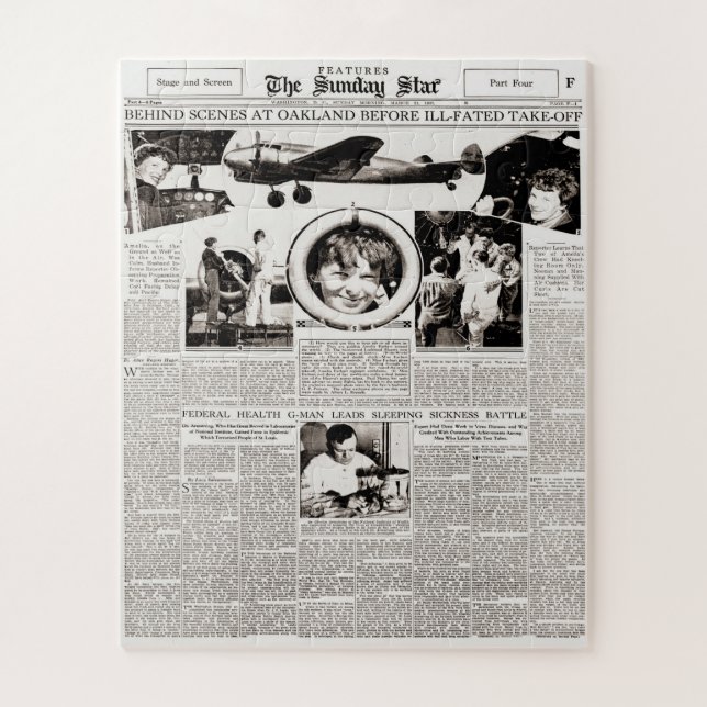 Puzzle Amelia Earhart Antes Del Vuelo Destinado Al Enferm (Vertical)