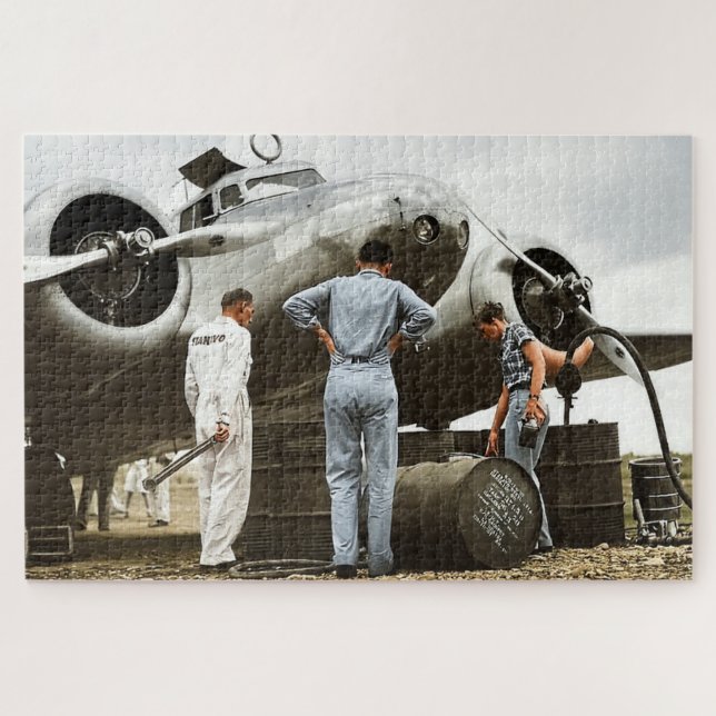 Puzzle Amelia Earhart Lockheed Modelo 10 Electra 1937 Rem (Horizontal)