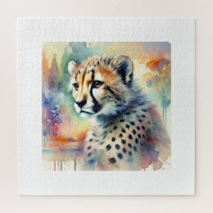 Puzzle American cheetah painting 030724AREF113 - Watercol