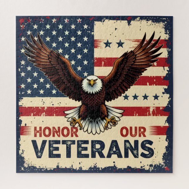 Puzzle American Eagle Honor Our Veterans (Vertical)