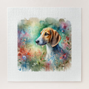 Puzzle American Foxhound in Watercolor 200624AREF103 - Wa