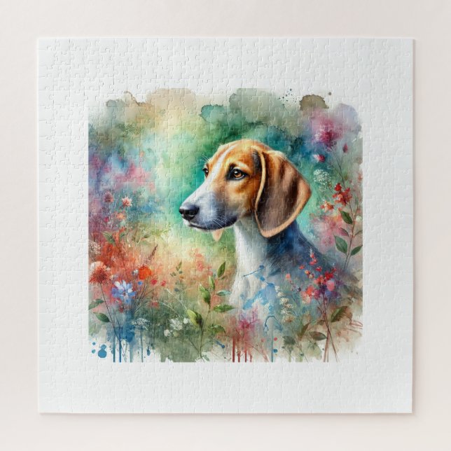 Puzzle American Foxhound in Watercolor 200624AREF103 - Wa (Vertical)