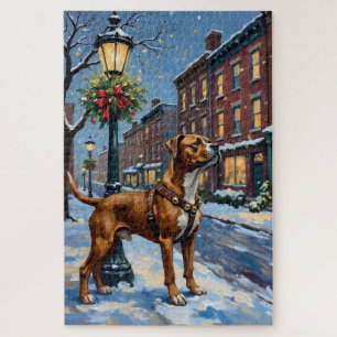 Puzzle American Staffordshire Terrier Ciudad de Navidad