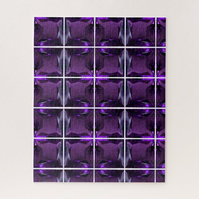 Puzzle Amethyst Gemstone Purple (Vertical)