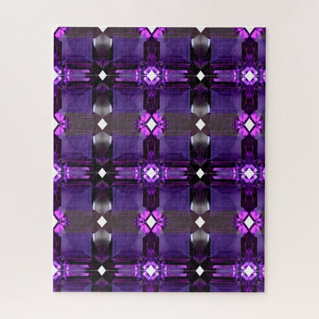 Puzzle Amethyst Gemstone Purple (Vertical)