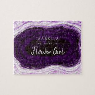 Puzzle Amethyy Purple Geode Be Our Flower Girl Propuesta