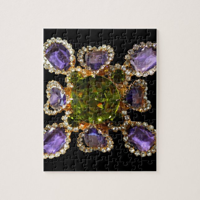Puzzle Ametría púrpura Diamantes Emerales joyas (Vertical)
