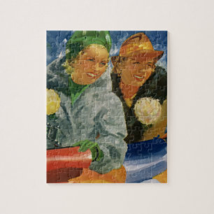 Puzzle ¡Amigas Vintage! Mujeres elegantes y con estilo