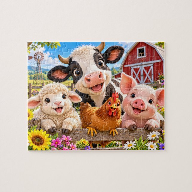 Puzzle Amigos Animales de Granja (Horizontal)