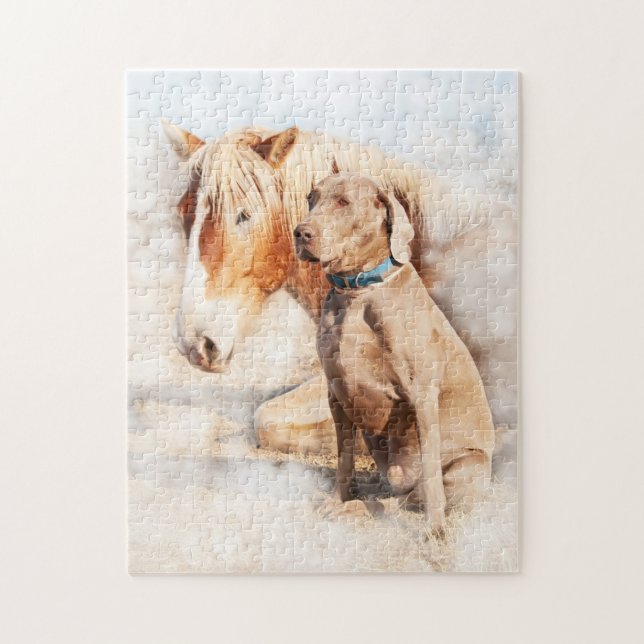 Puzzle Amigos - Caballo y perro (Vertical)