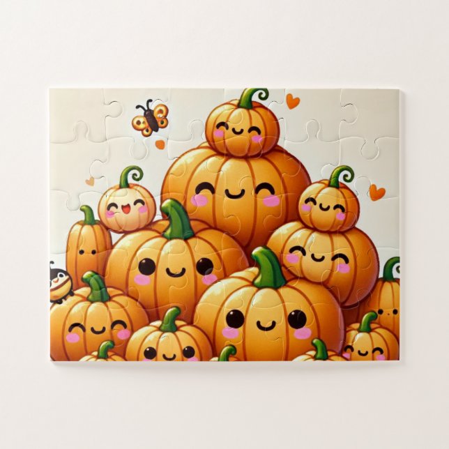 Puzzle Amigos con parche de calabaza (Horizontal)
