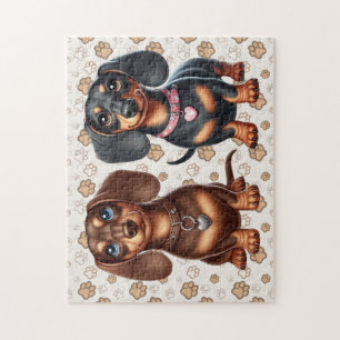 Puzzle Amigos de Cute Dachshund