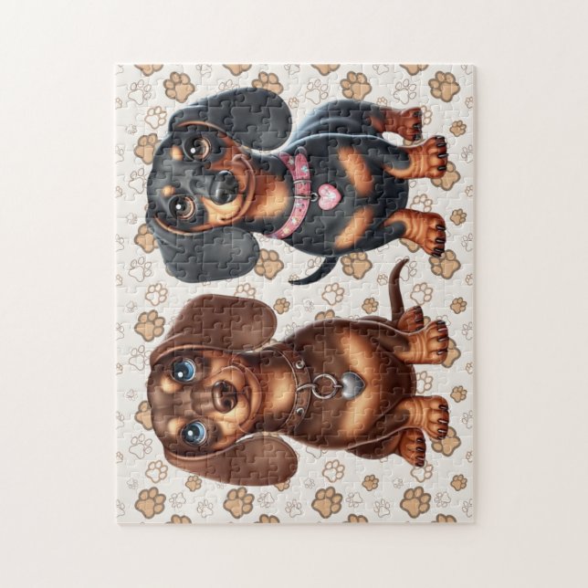 Puzzle Amigos de Cute Dachshund (Vertical)