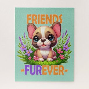Puzzle Amigos Furever. Perro de Bulldog francés