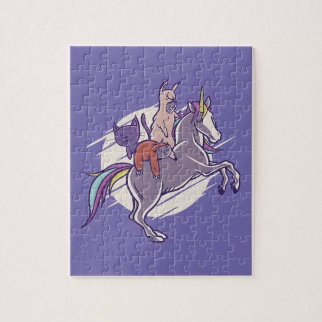 Puzzle Amigos mágicos |Unicornio, Alpaca, Gatitos, Slots (Vertical)