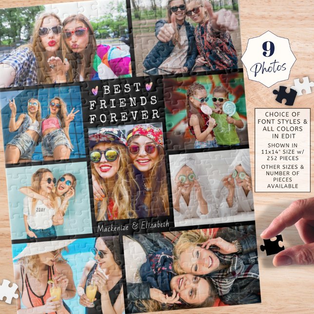 Puzzle AMIGOS MEJORES PARA SIEMPRE 9 Collages de fotos Ne (Subido por el creador)