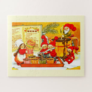 Puzzle Amigos pequeños ayudantes arte festivo