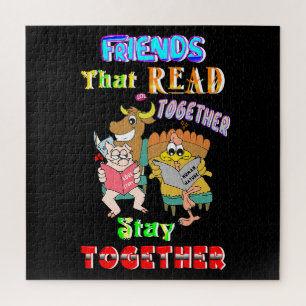 Puzzle Amigos que leen juntos permanecen juntos