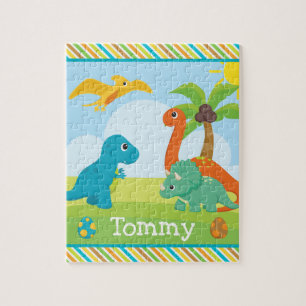 Puzzle Amiguitos dinosaurios coloridos lindos para niños
