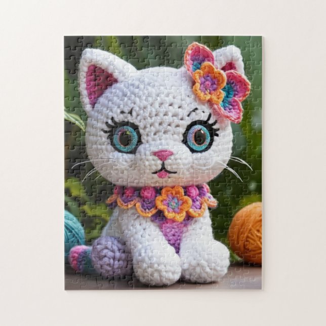 Puzzle Amigurumi Kitty Único: Adorable Crochet De Gato Bl (Vertical)