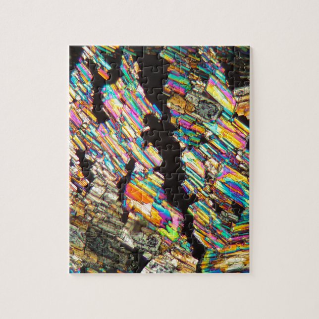 Puzzle Aminoácido de la alanina debajo de un microscopio (Vertical)