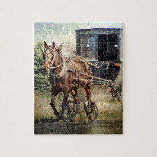 Puzzle Amish Horse and Buggy