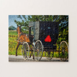 Puzzle Amish Horse Buggy Indiana.