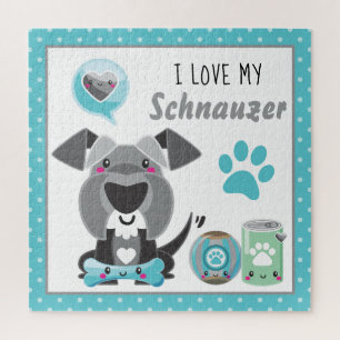 Puzzle Amo a mi mascota Schnauzer