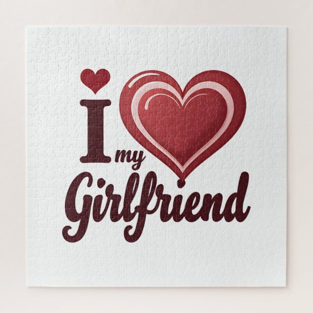 Puzzle Amo a mi novia personalizado (Vertical)