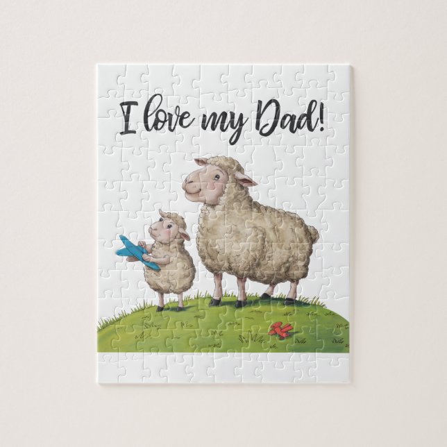 Puzzle Amo A Mi Papá Sheep (Vertical)