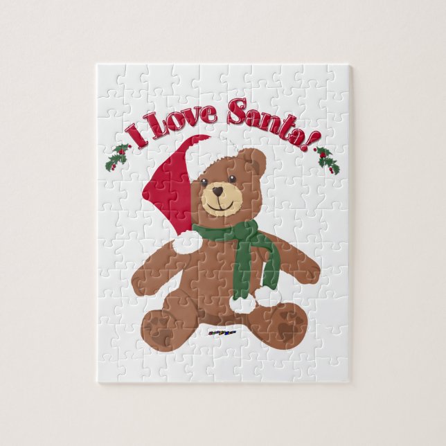 Puzzle ¡Amo a Santa! Navidades Teddy Bear (Vertical)