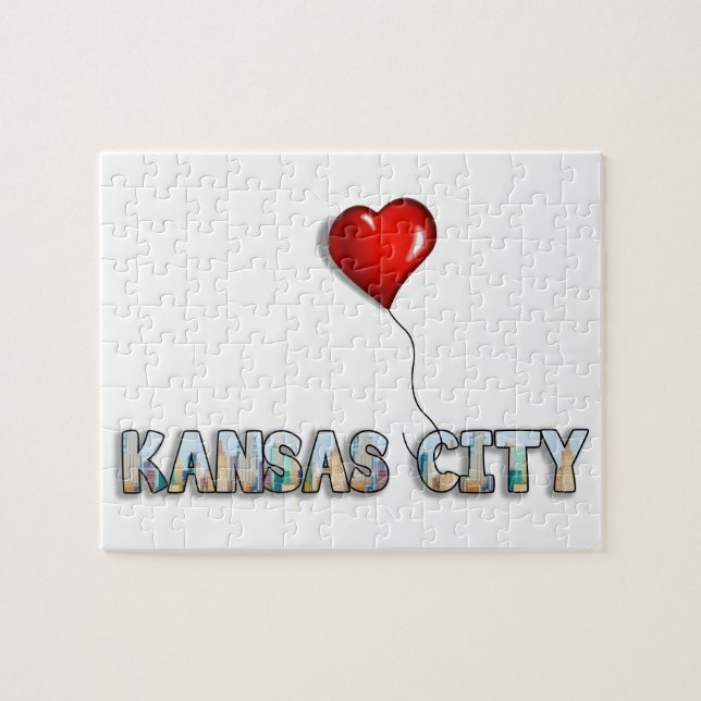 Puzzle Amo Kansas City con horizonte del kc dentro de (Horizontal)