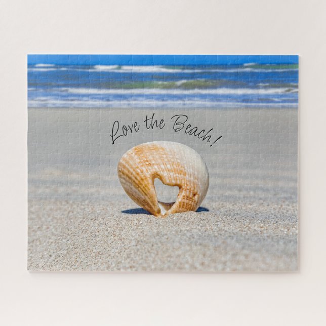 Puzzle ¡Amo la playa! Shell de amor en la playa (Horizontal)