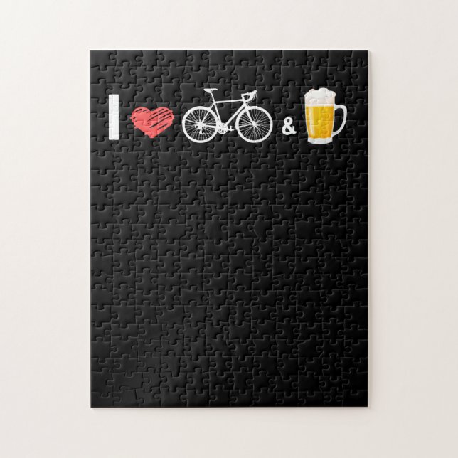 Puzzle Amo las bicicletas y la cerveza - La bicicleta (Vertical)