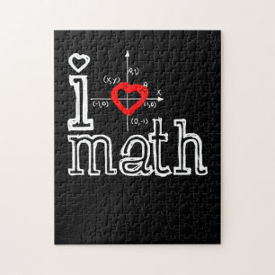 Puzzle Amo las matemáticas de corazón
