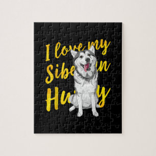 Puzzle Amo Mi Husky Siberiano   Regalo de los amantes de 