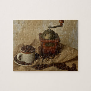 Puzzle Amoladora y taza de café