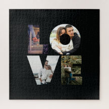 AMOR - 4 Parejas/Collage de fotos familiar sólido 