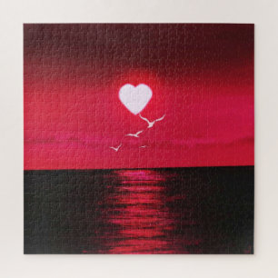Puzzle Amor al atardecer - Dibujar colección de arte