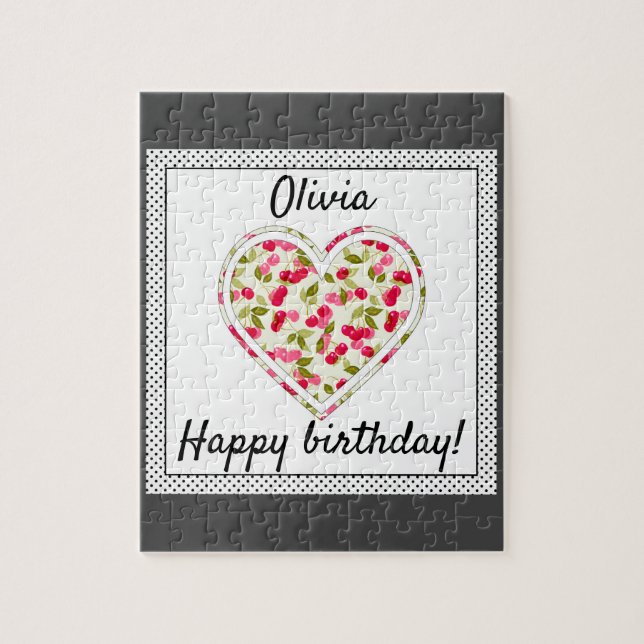 Puzzle Amor, bayas, cereza (Vertical)