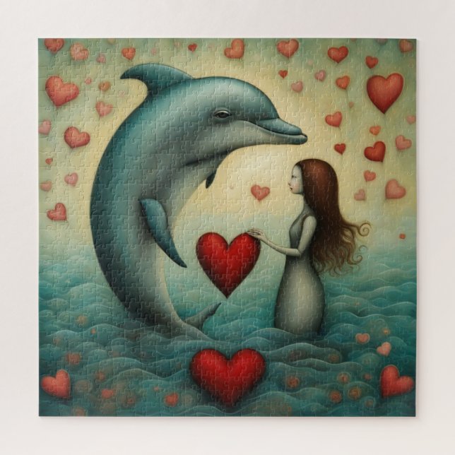 Puzzle Amor de delfín 1 (Vertical)