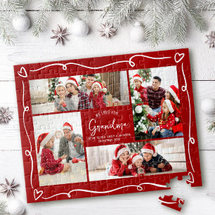 Puzzle Amor de Navidad Rojo Te Quiero Abuela 4 Fotos Dive