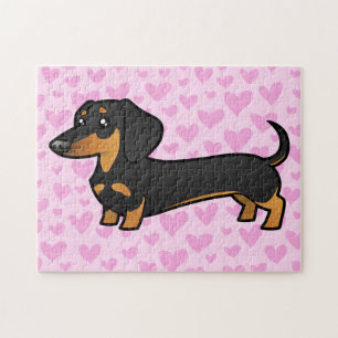 Puzzle Amor del Dachshund (capa lisa)
