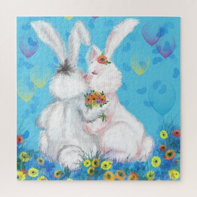 Puzzle Amor dulce - Beso - Abrazo - (Vertical)