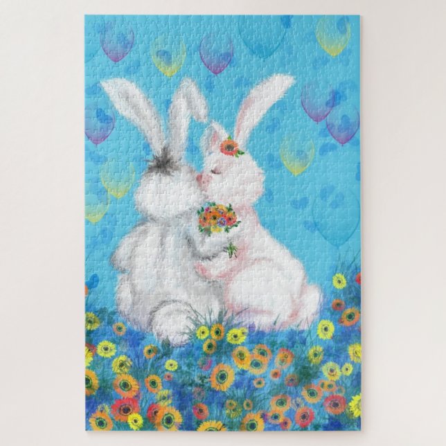 Puzzle Amor dulce - Beso - abrazo (Vertical)