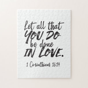 Puzzle Amor en acción - 1 corintios 16:14 Inspirador
