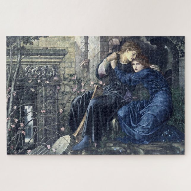 Puzzle Amor entre las ruinas de Burn-Jones (1873) (Horizontal)